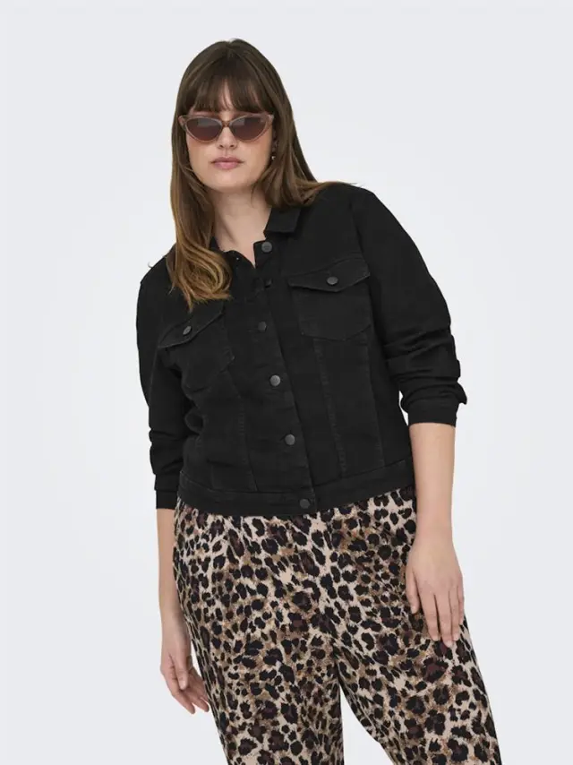 Μπουφάν denim, CARWESPA LS JACKET BLACK, Only-Carmakoma - 46 2