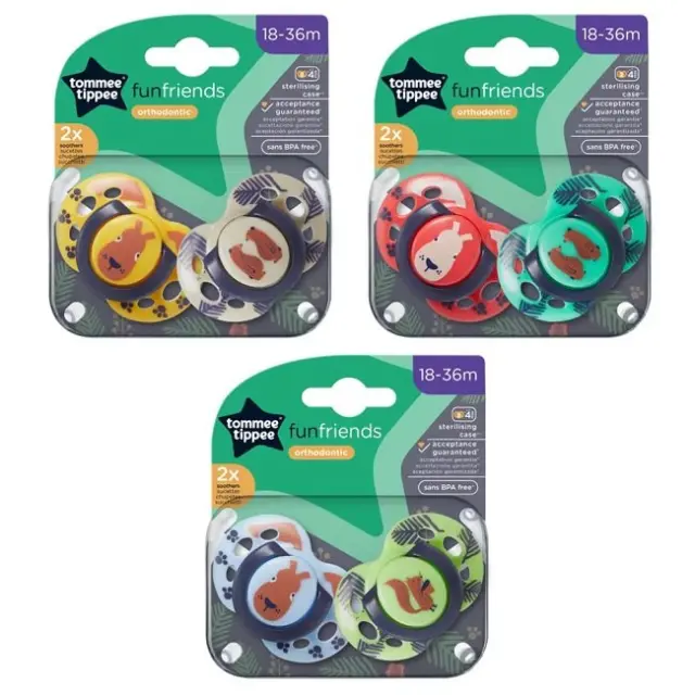 Tommee Tippee Fun Ορθοδοντικές Πιπίλες Σιλικόνης 18-36M – 2τμχ