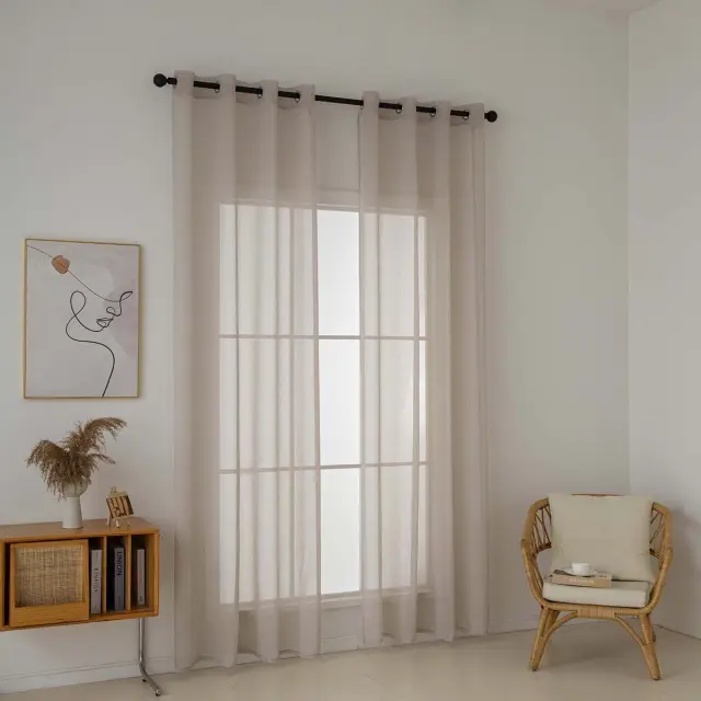 Beauty Home Ύφασμα κουρτίνας με το μέτρο γάζα Sharp Art 8448 Φ300 Άμμου 2