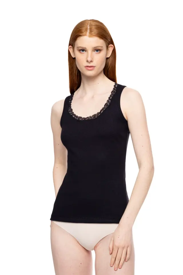 Αμάνικο τοπ με φαρδιά τιράντα SHOLDER NOS L1101 Black Pink Label