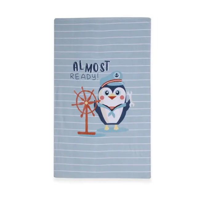 Nef-Nef Homeware Παιδική Πετσέτα Θαλάσσης Penguin 70x120 L.Blue