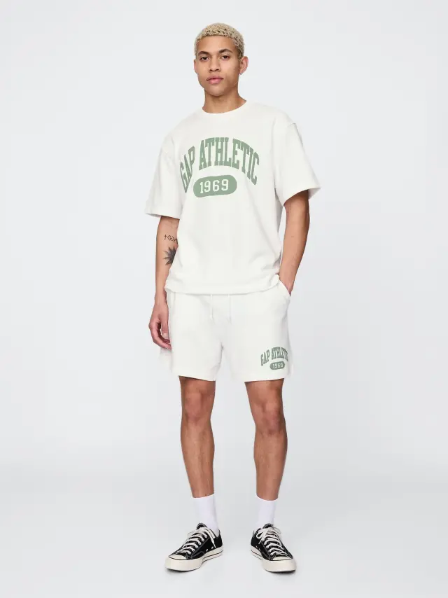 Vintage Soft Athletic Logo Easy Σορτς new off white