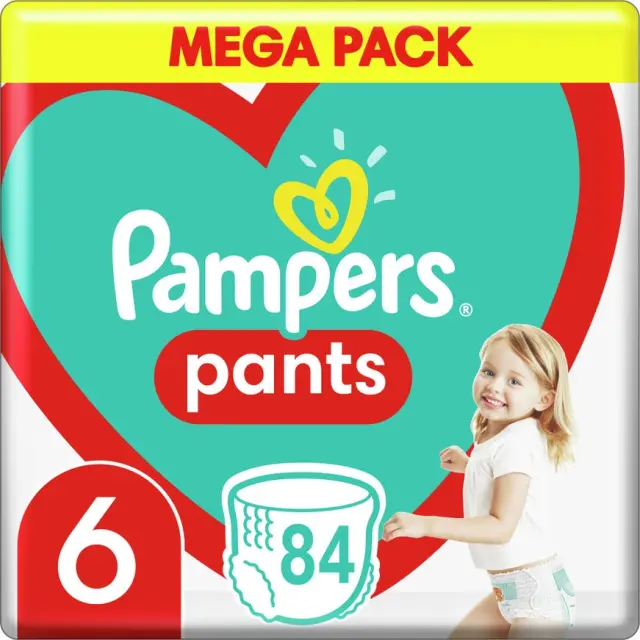 Pampers Πάνες Βρακάκι Pants No. 6 για 15+kg 84τμχ