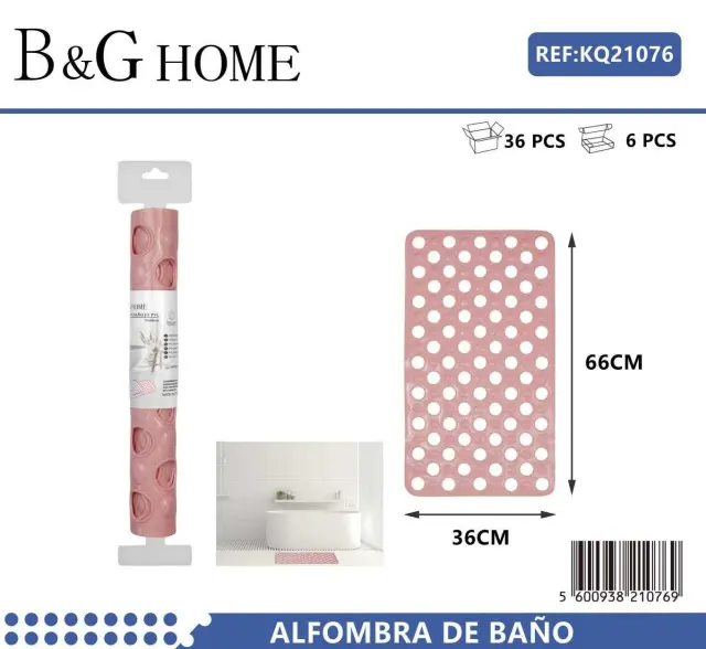 Αντιολισθητικό πατάκι μπάνιου - M0839 - 36x66cm - Pink - 21076 2