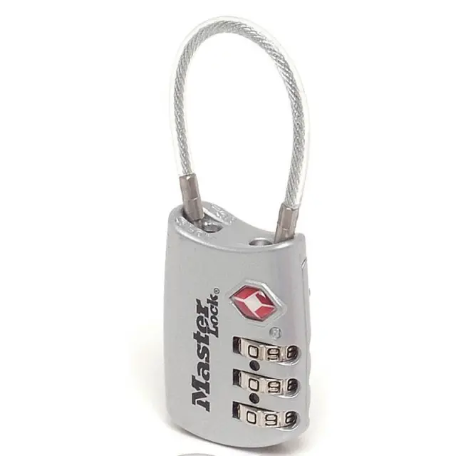 Master Lock 4688EURD - Λουκέτο αποσκευών συνδυασμού 3 ψηφίων ειδικό για ΗΠΑ (TSA)