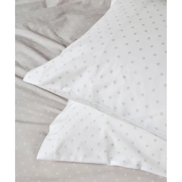 Σετ Μαξιλαροθήκες 2 Τεμαχίων Kentia Mary 26A White-Beige 50X70 2