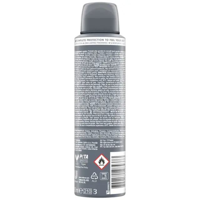 DOVE Men +Care Advanced Invisible Dry Αποσμητικό 72h 150ml 2