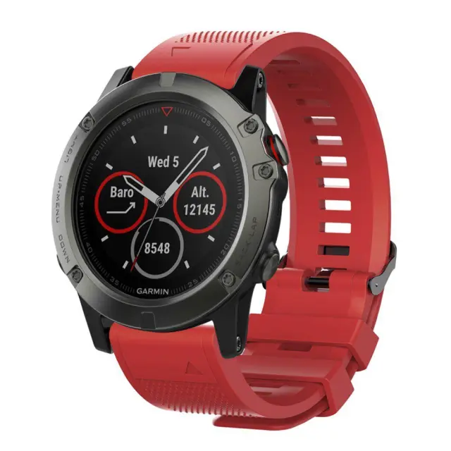 Λουράκι Σιλικόνης για Garmin Fenix 3/5x/3hr/5x Plus/6x/6x Pro/7x/8/9 (51mm) - Red OEM 2