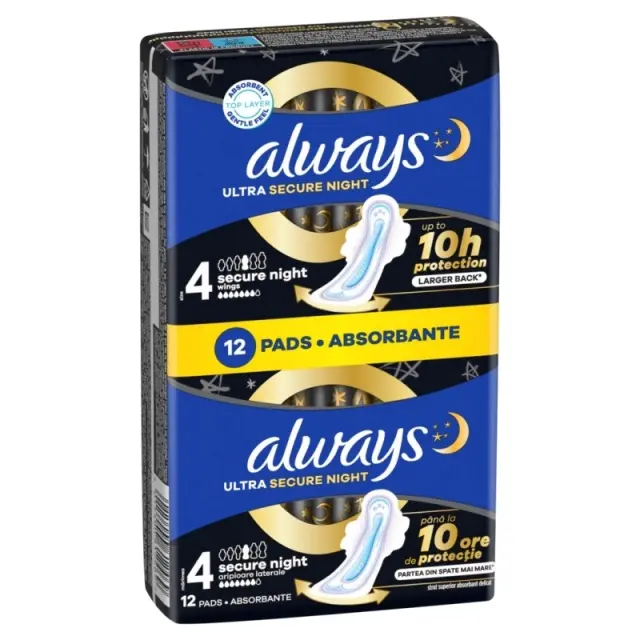 Always Σερβιέτες Ultra Secure Night Size 4 - 12τμχ