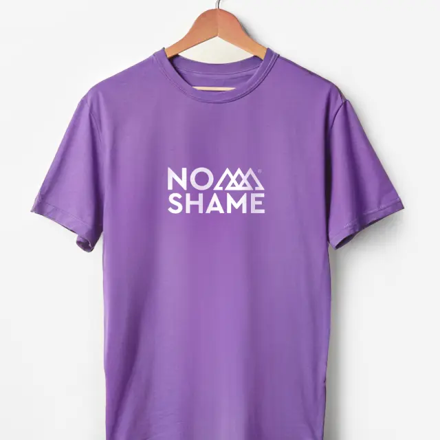 T-shirt Noshame® Μωβ με τύπωμα - 122474 - XXL 2