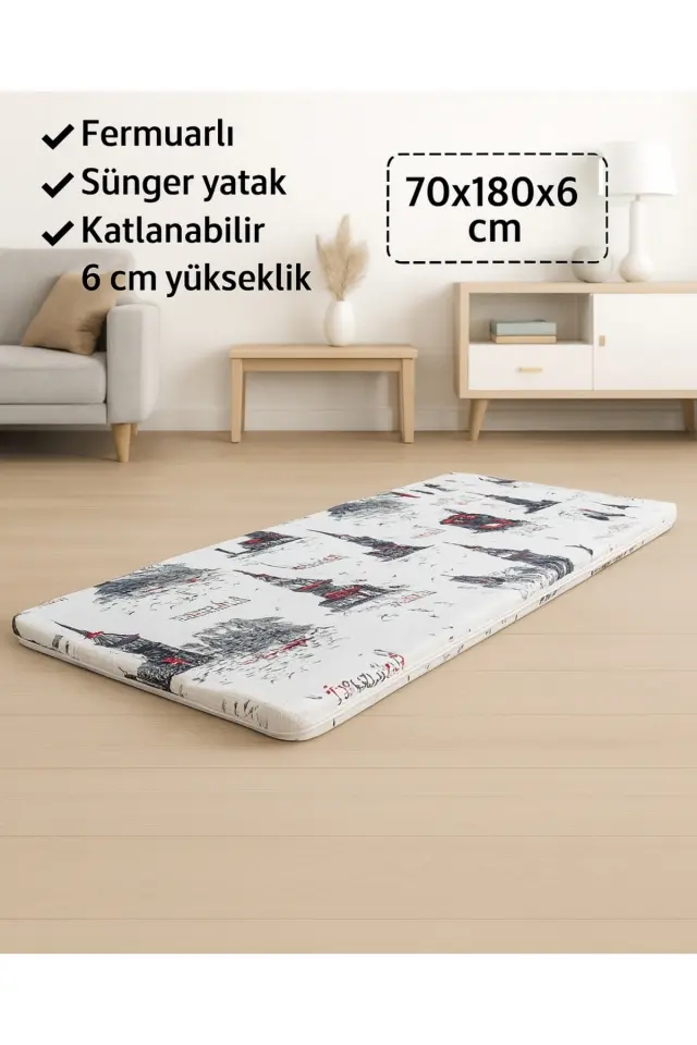Stewehome Σπογγώδες στρώμα δαπέδου για μπαλκόνι και καραβάνι 180x70x6 cm