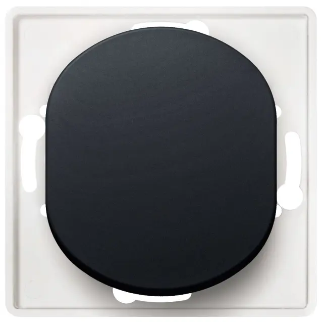 EON E6090.E1 push-button switch without cover fram soft-touch black 15.005.0146