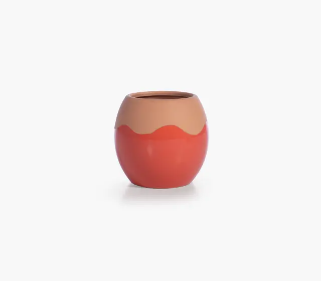 Nef-Nef Homeware Διακοσμητικό Κεραμικό Ικο Βάζο Domain 14x14x13 Κόκκινο