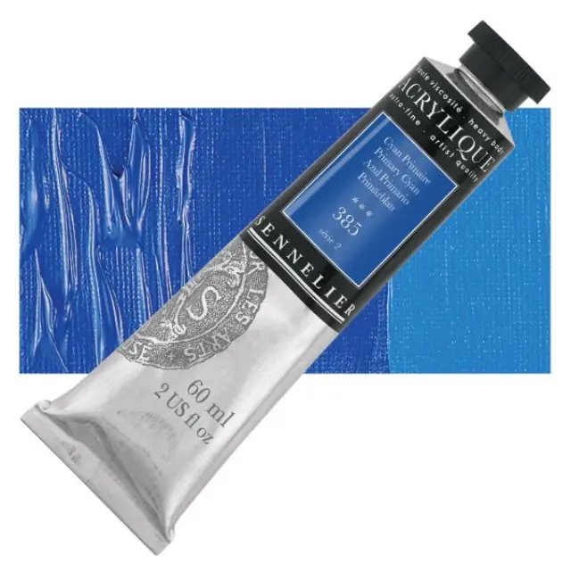 Ακρυλικό Sennelier Extra Fine - 385 Primary Cyan S2 - 60ml