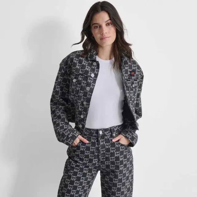 Τζιν Μπουφάν DKNY Heart Of NY D2B4A115-DGY Σκούρο Γκρι - S 3