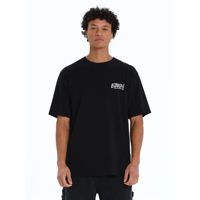 Emerson Men's s/s T-Shirt (261.EM33.24-Black-White) - Λευκό-Μαύρο - L