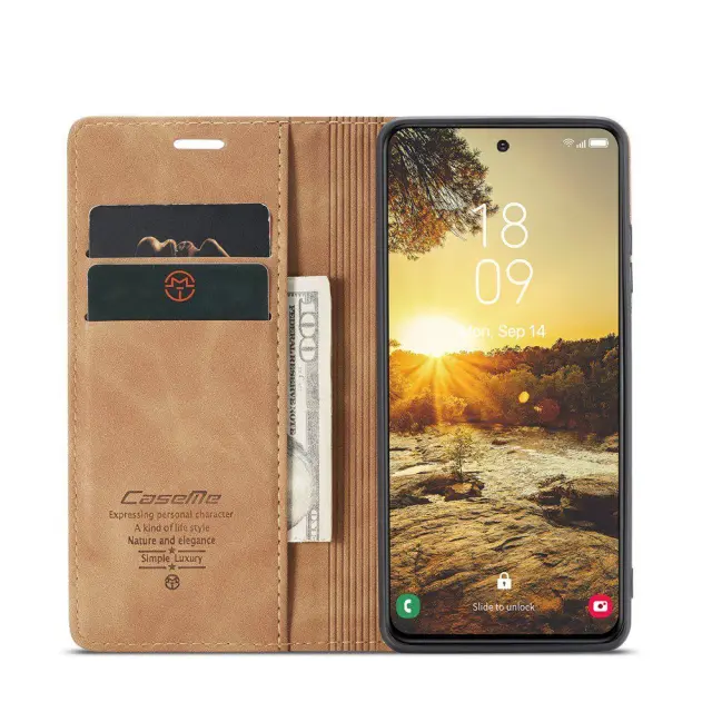 Θήκη Βιβλίο για Galaxy S24 FE-Brown OEM 2