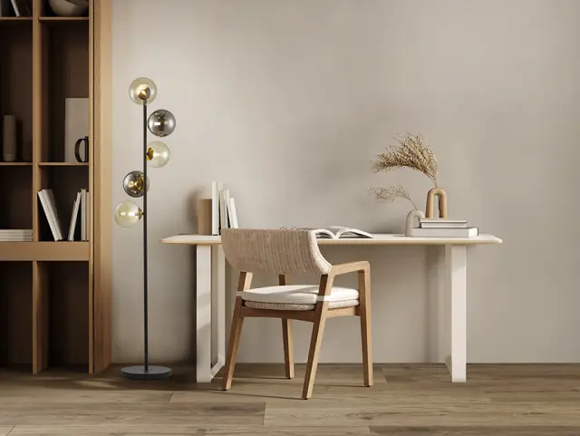 Inoa 494511 FLOOR LAMP 5L Μαύρο-Μπρούτζινο Ρυθμιζόμενο Ύψος LED G9 4W Bronze Μαύρο