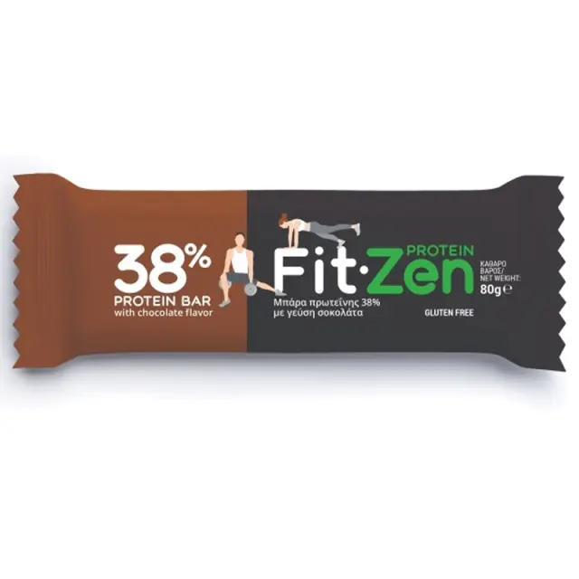 Fit-Zen Μπάρα Πρωτεΐνης 38% με γεύση Σοκολάτα 80gr