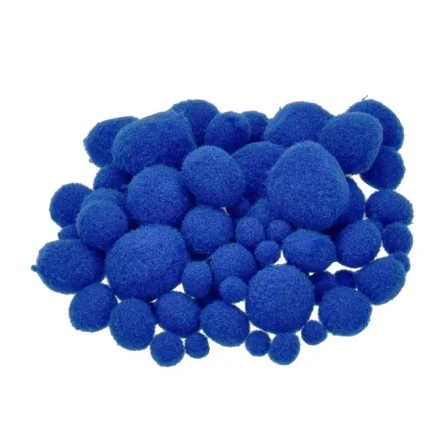 Efco Πον Πον Σετ Συνθετικά Ø7-10-15-20-25mm, Blue - 75τεμ