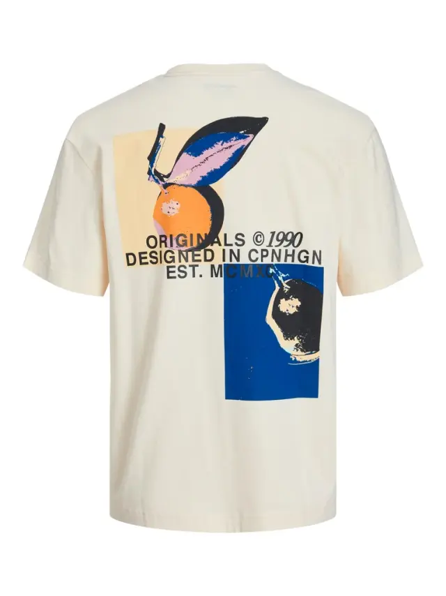 JORTAMPA BACK TEE SS CREW NECK SN buttercream 3