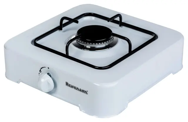 Gas cooker Ravanson K-01T (white; 1 zone)