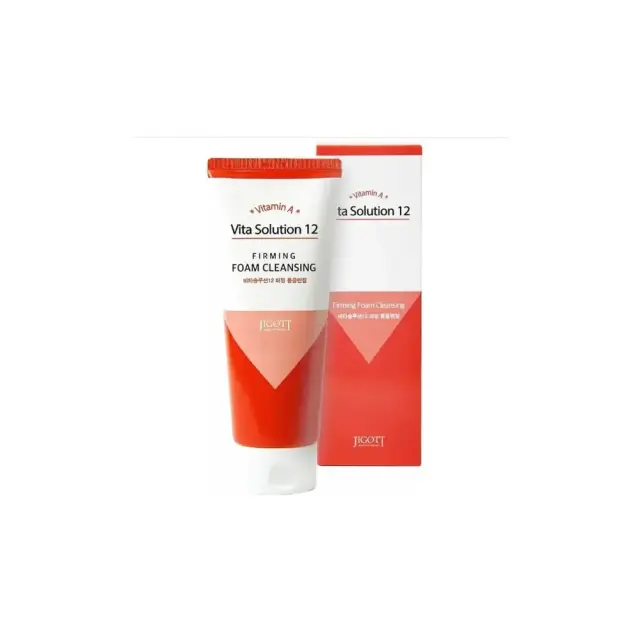 Jigott Vita Solution 12 Firming Foam Cleansing Αφρός καθαρισμού για σύσφιξη του δέρματος με βιταμίνη Α 180ml