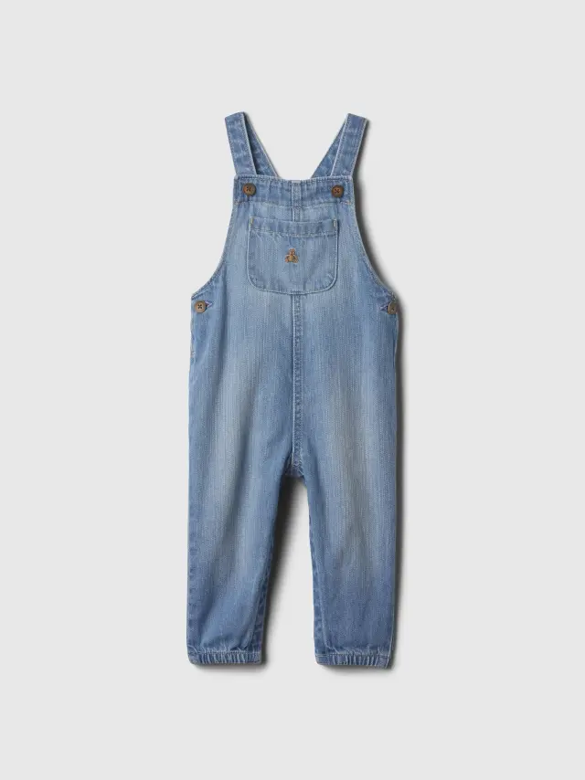 Μπλε Βρεφικό Organic Cotton Denim Σαλοπέτα Dark denim - 18-24M