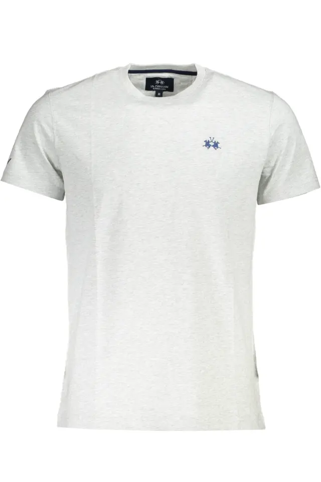 La Martina - Ανδρικό T-Shirt Heritage Regular Fit XMR010-JS206-01001 Γκρι - XL