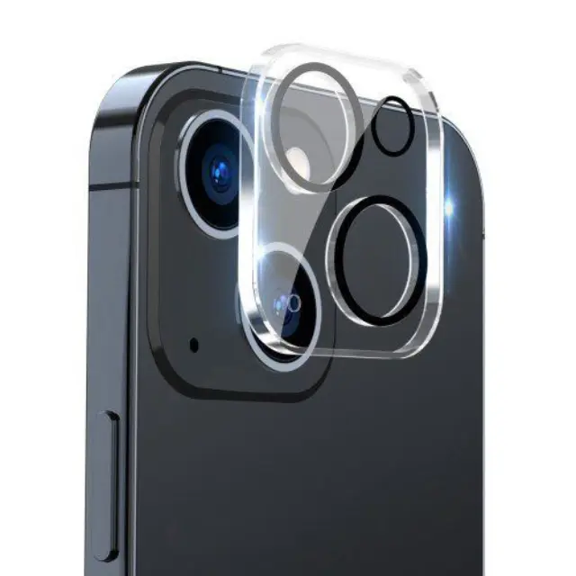 Enkay® Camera Lens Tempered Glass for iPhone 14 / 14 Plus (Clear- Black Rings)