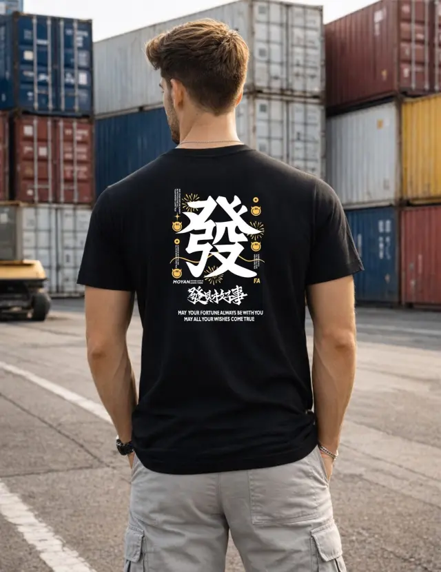 T-shirt Noshame® Μαύρο με τύπωμα - 152655 - XXL