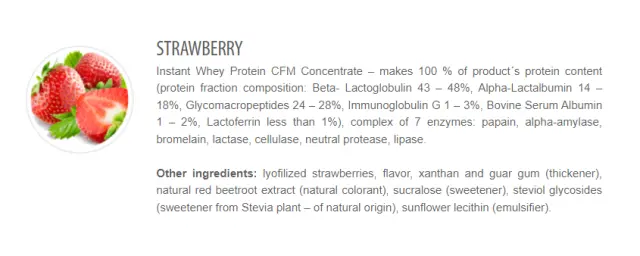 Extrifit CFM Instant Whey 80 strawberry, 1000-g 3