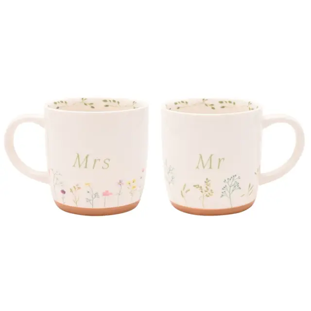 Σετ 2 Κούπες κεραμικές Love Story Ceramic Mugs - Mr + Mrs WG1269