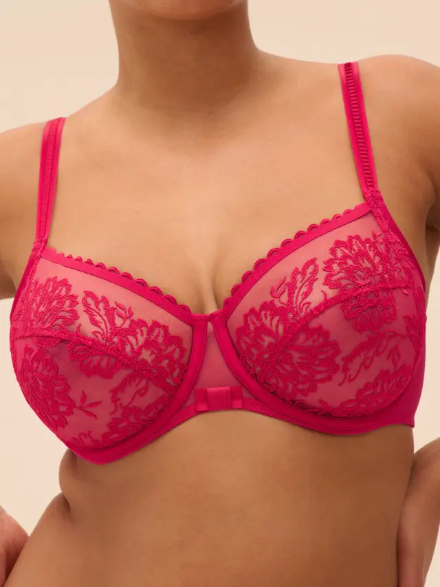 Simone Pérèle Romance Σουτιέν Δαντελένιο Full Cup Magenta 3