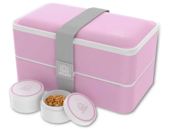 Δοχείο Φαγητού Lunch Box - Original Bento Box Classic Umami - Kawaii Pink - Κατάλληλο για Φούρνο Μικροκυμάτων B07PDF13WS