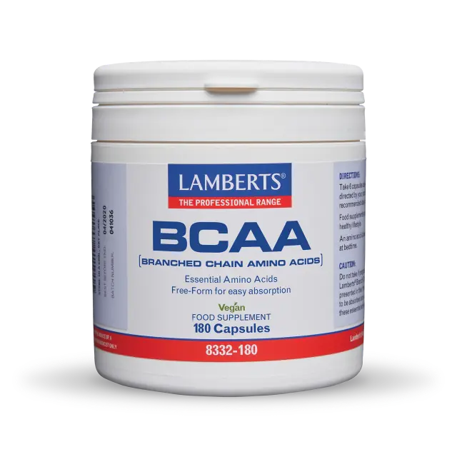 LAMBERTS BCAA – Branch Chain Amino Acids 180 Κάψουλες