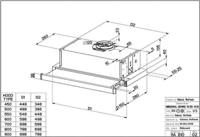 Faber Telescopic T3100 Συρόμενος Απορροφητήρας 60cm Λευκός 315.0547.830 3