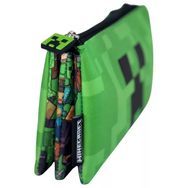 Κασετίνα τριπλή Minecraft Face triple pencil case 3