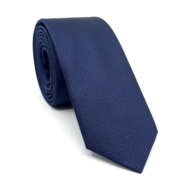 Ζακάρ Γραβάτα Microfiber σε Μπλε Μοτίβο Σετ με Μαντηλάκι 3