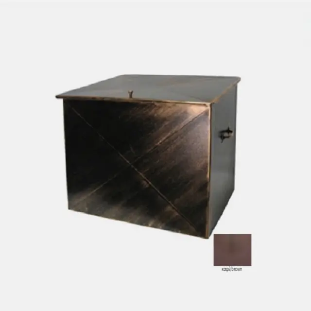 Μεταλλικό Κουτί Αποθήκευσης Ξύλων 63x54x44cm Καφέ-Brown / 103B 2