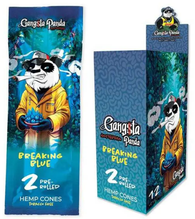 Gangsta Panda Blunt Wraps Πουρόφυλλα - Blueberry 2φ.