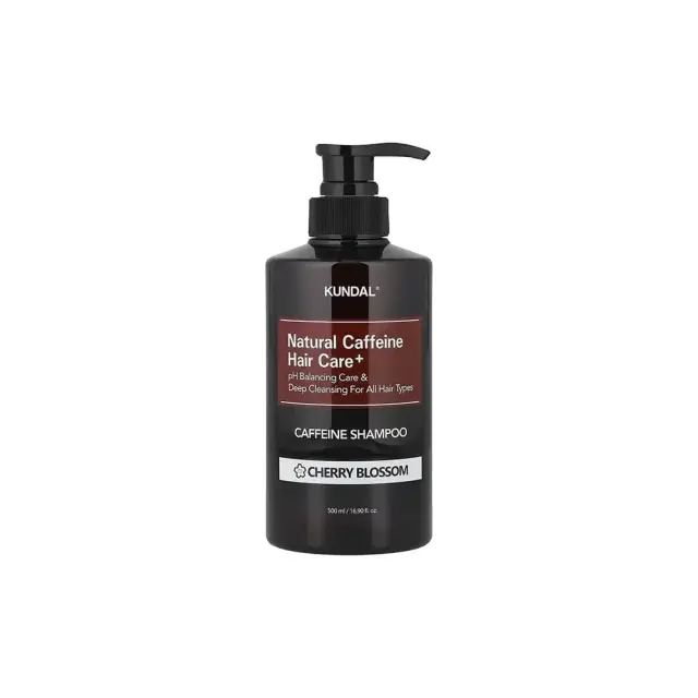 Kundal Natural Caffeine Hair Care+ Shampoo Cherry Blossom Σαμπουάν για Όλους τους Τύπους Μαλλιών, 500ml