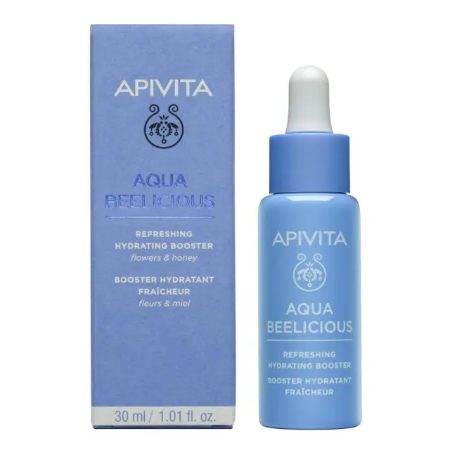 APIVITA AQUA BEELICIOUS Booster Αναζωογόνησης & Ενυδάτωσης με Πρόπολη, Μέλι, Υαλουρονικό Οξύ 2