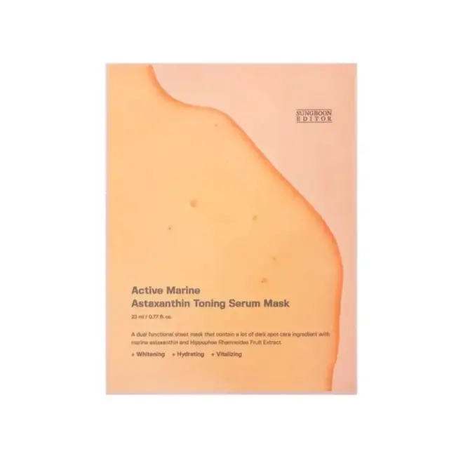 Sungboon Editor Active Marine Astaxanthin Toning Serum Mask Μάσκα Προσώπου για Δυσχρωμίες, 1τμχ