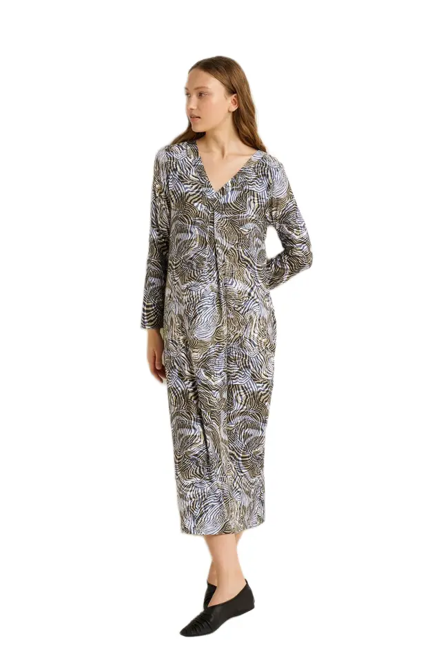Vamp γυναικείο χειμερινό νυχτικό animal print 25138-1