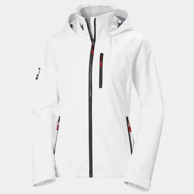 Helly Hansen Crew Hooded Sailing Jacket 2.0 White Μπουφάν Γυναικείο Καλοκαιρινό - XS