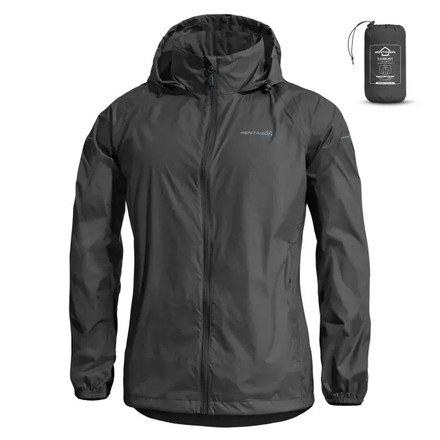Pentagon Cloudburst Packable Woman Rain Jacket-Μπουφάν για Τακτική-Καθημερινή Χρήση - 01-Black-Μαύρο
