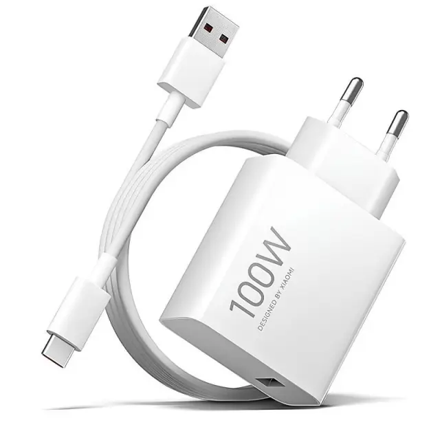 Φορτιστής Ταξιδίου Ταχείας Φόρτισης Xiaomi Combo με Έξοδο USB A 100W & Καλώδιο USB C 1m Λευκό N71440