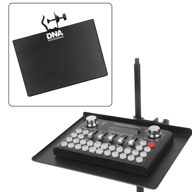 DNA SCT1 stand shelf tray black for mixer audio interface accessories adjustable mount 18x24 cm up to 1 kg 2