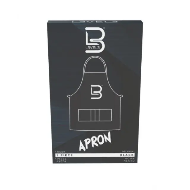 L3VEL3 Ποδιά Κομμωτηρίου Professional Black Apron 2